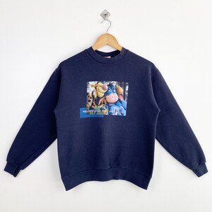 90s Disney Winnie The Pooh ‘Tigger’ & ‘Eeyore’ Crewneck Sweatshirt Print Logo Blue Color Women’s S