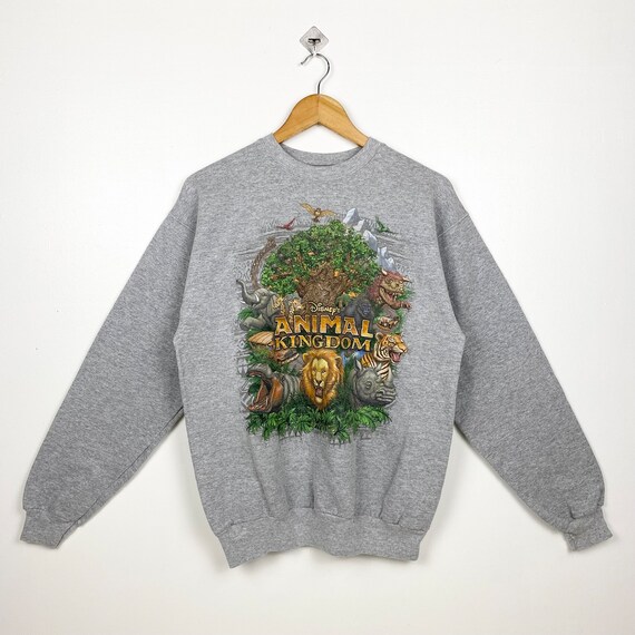 Disney Animal Kingdom Crewneck Sweatshirt Print Logo … Gem