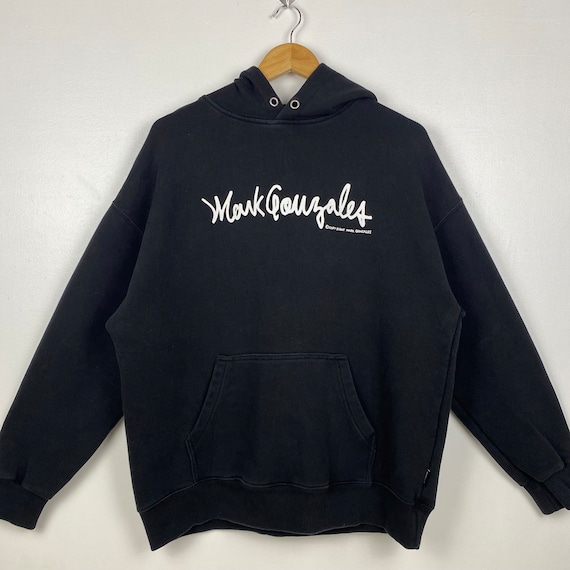 Vintage Mark Gonzales Hoodie Print Logo Black Color Men's L