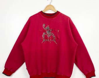 Vintage Ecko Unltd. Crewneck Sweatshirt Print Logo Red Color Men’s XL
