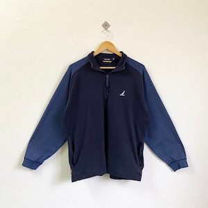 Vintage Nautica Sweatshirt Embroidery Logo Blue Color Men’s L