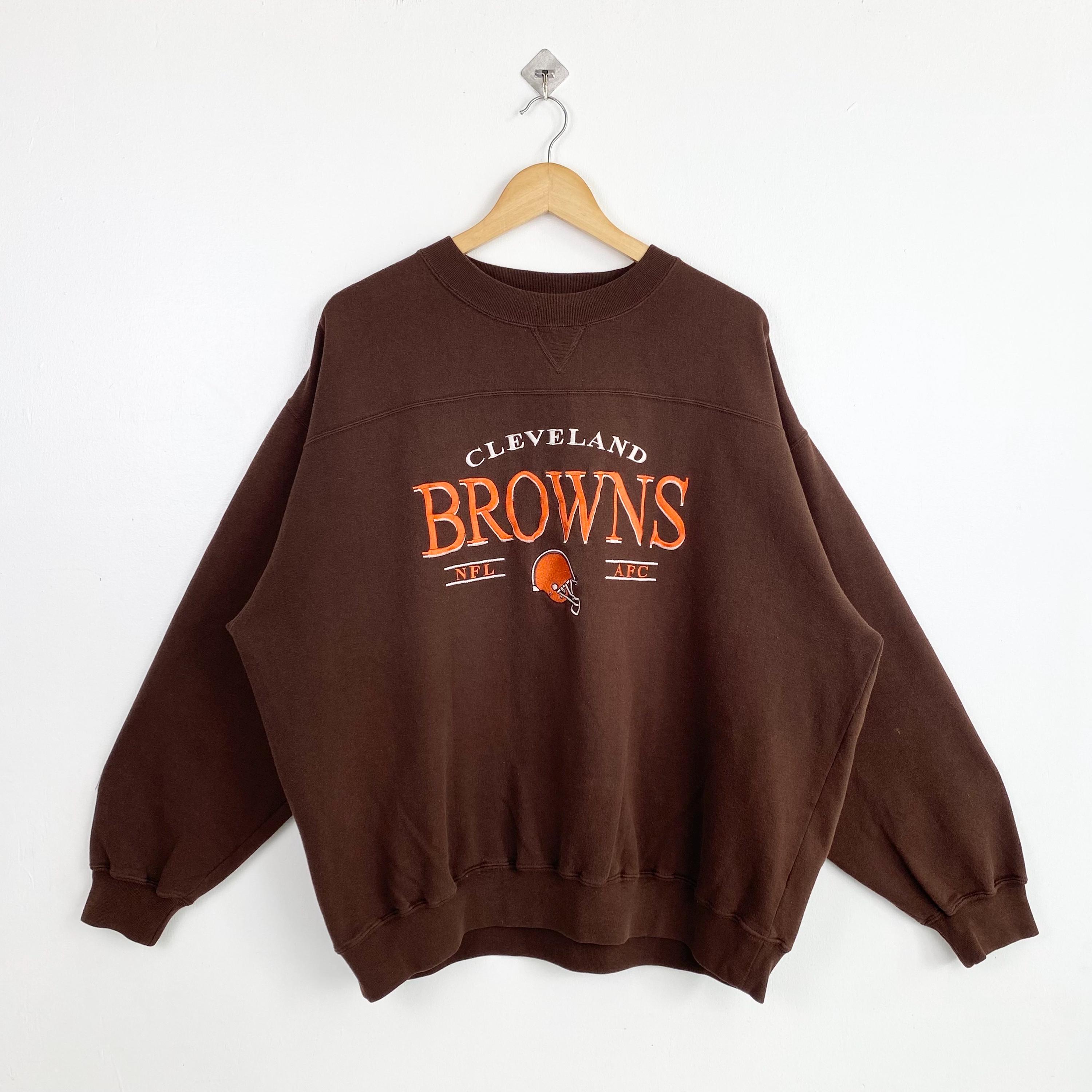 BROWNS NFL 90s vintage スウェット 90s NFL Cleveland 'browns' Crewneck Sweatshirt Embroidery