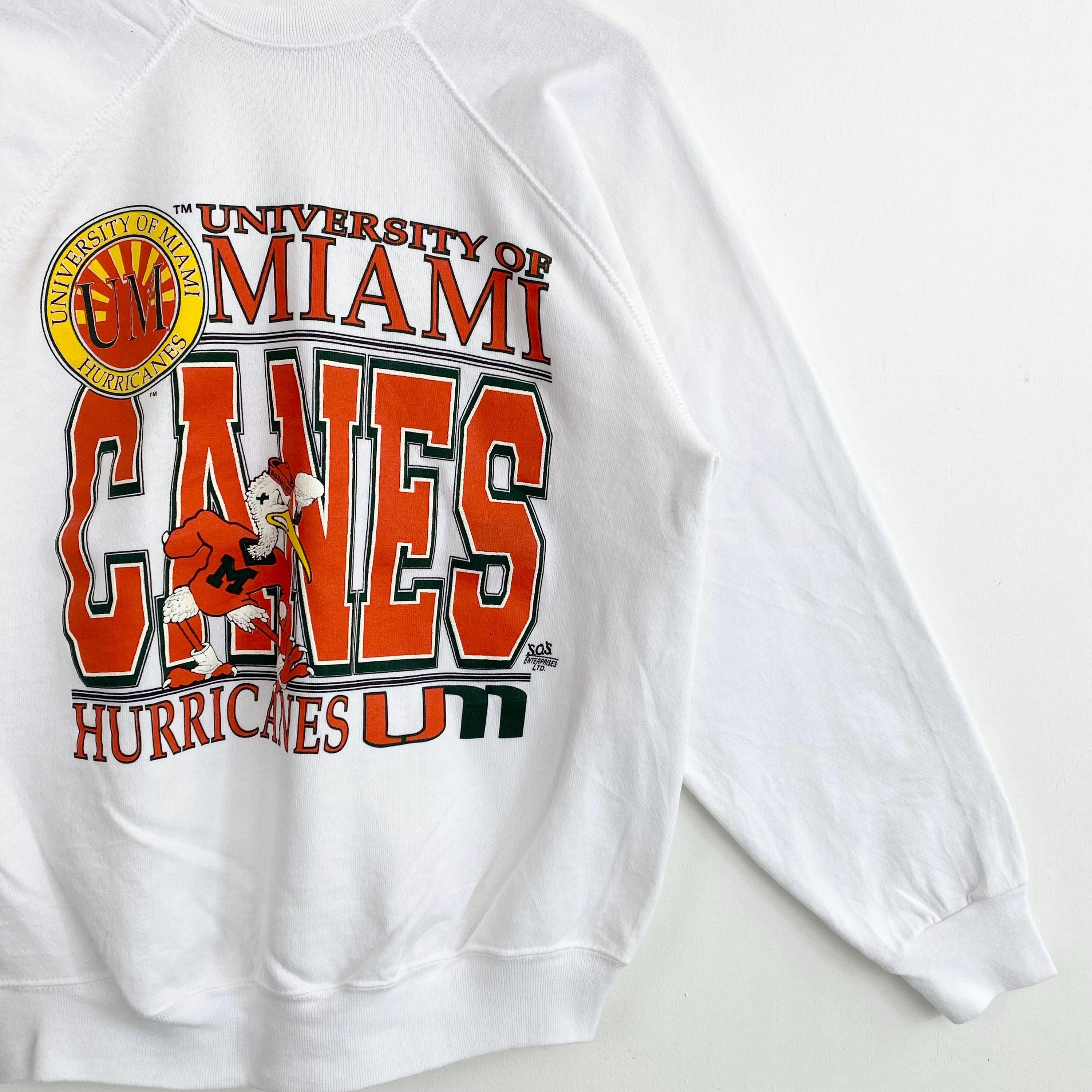 90s NCAA University of Miami 'hurricanes' Crewneck