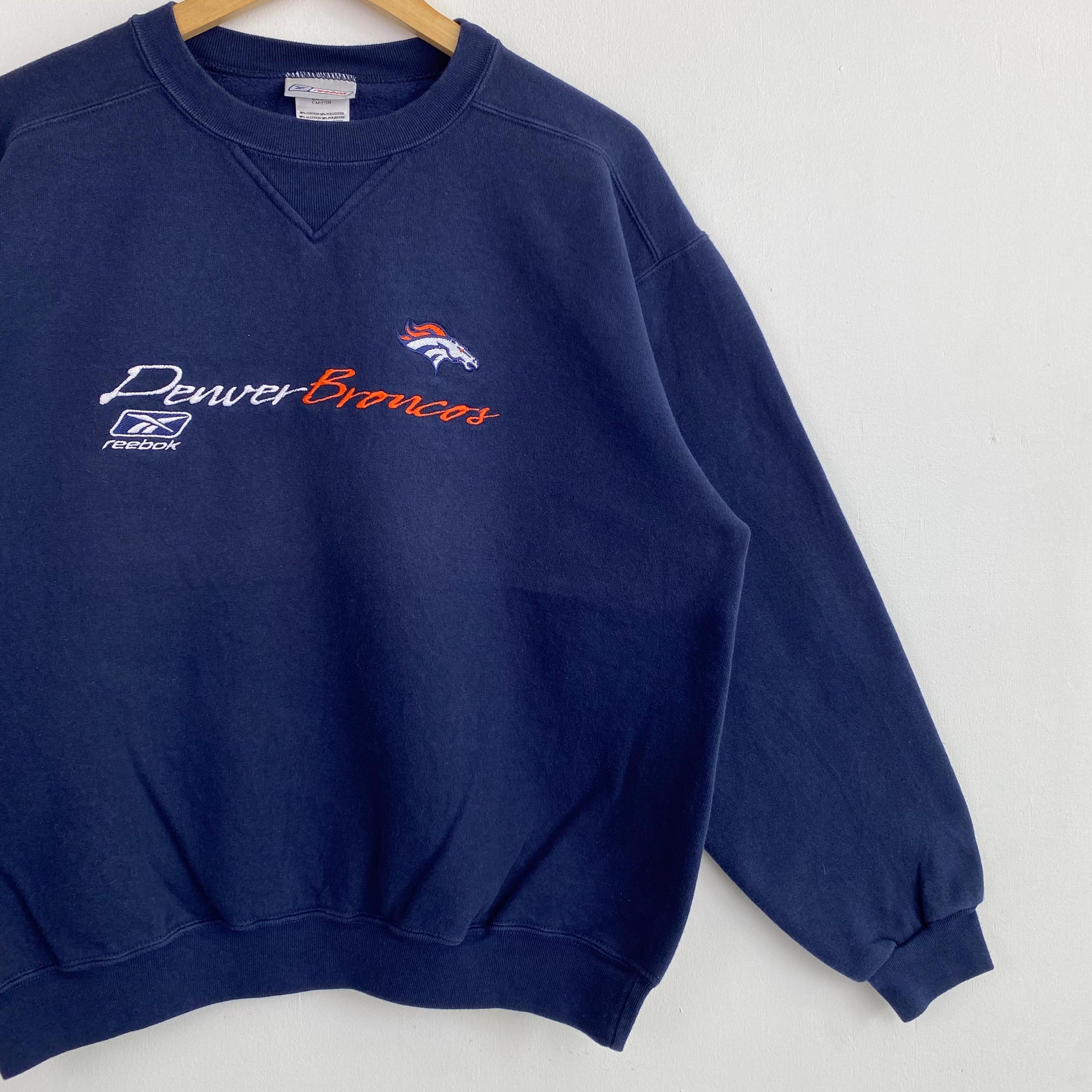 Vintage NFL Denver 'broncos' Crewneck Sweatshirt Embroidery Logo