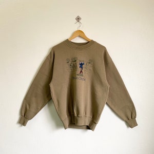 90s Golf Sweatshirt Embroidery Logo Brown Color Men’s M