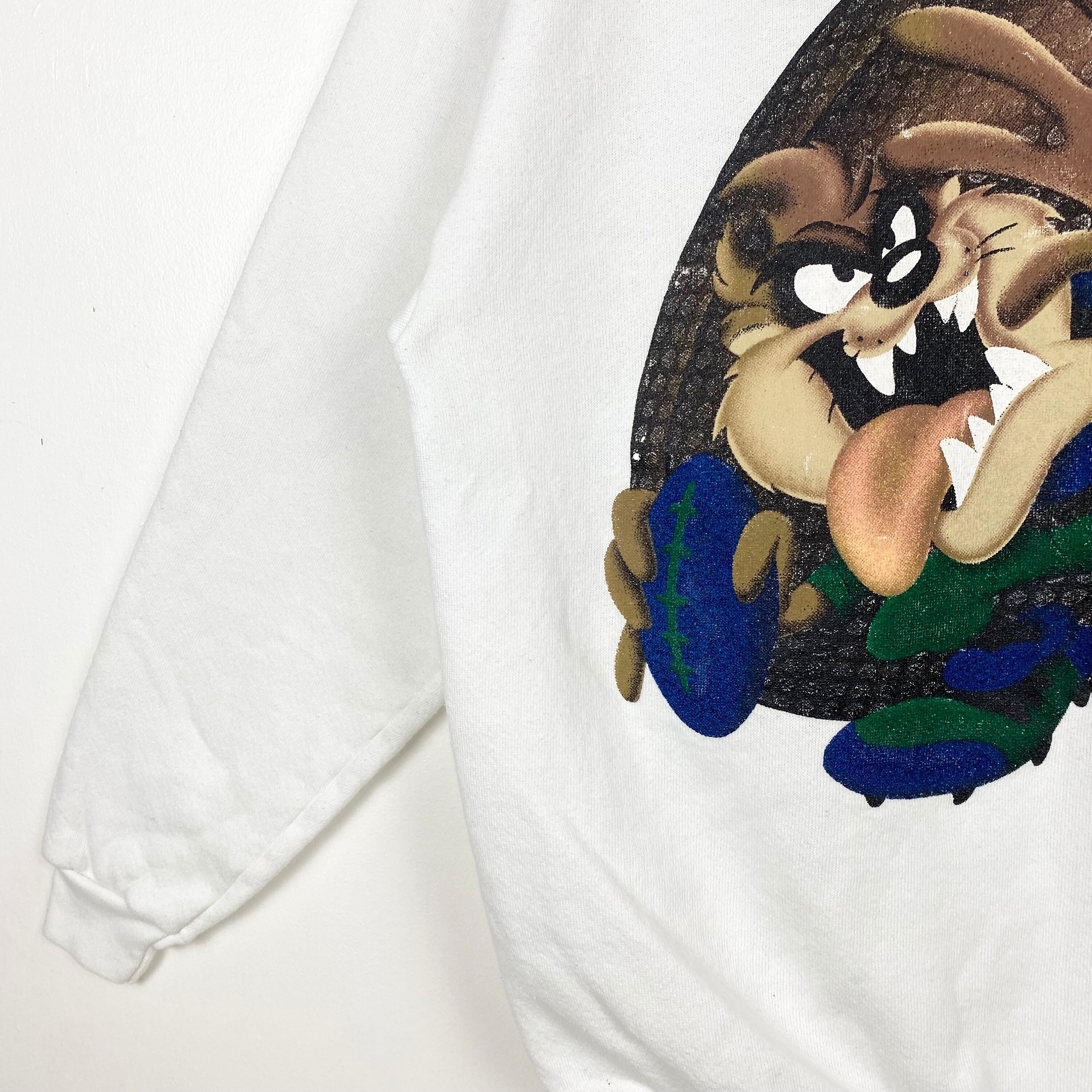 90s Looney Tunes 'tasmanian Devil' Crewneck Sweatshirt Print Logo