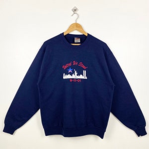 Vintage United State Of America Crewneck Sweatshirt Embroidery Logo Blue Color Men’s L