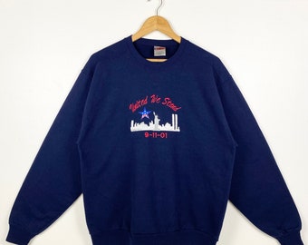 Vintage United State Of America Crewneck Sweatshirt Embroidery Logo Blue Color Men’s L