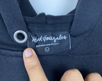 Vintage Mark Gonzales Hoodie Print Logo Black Color Men's L