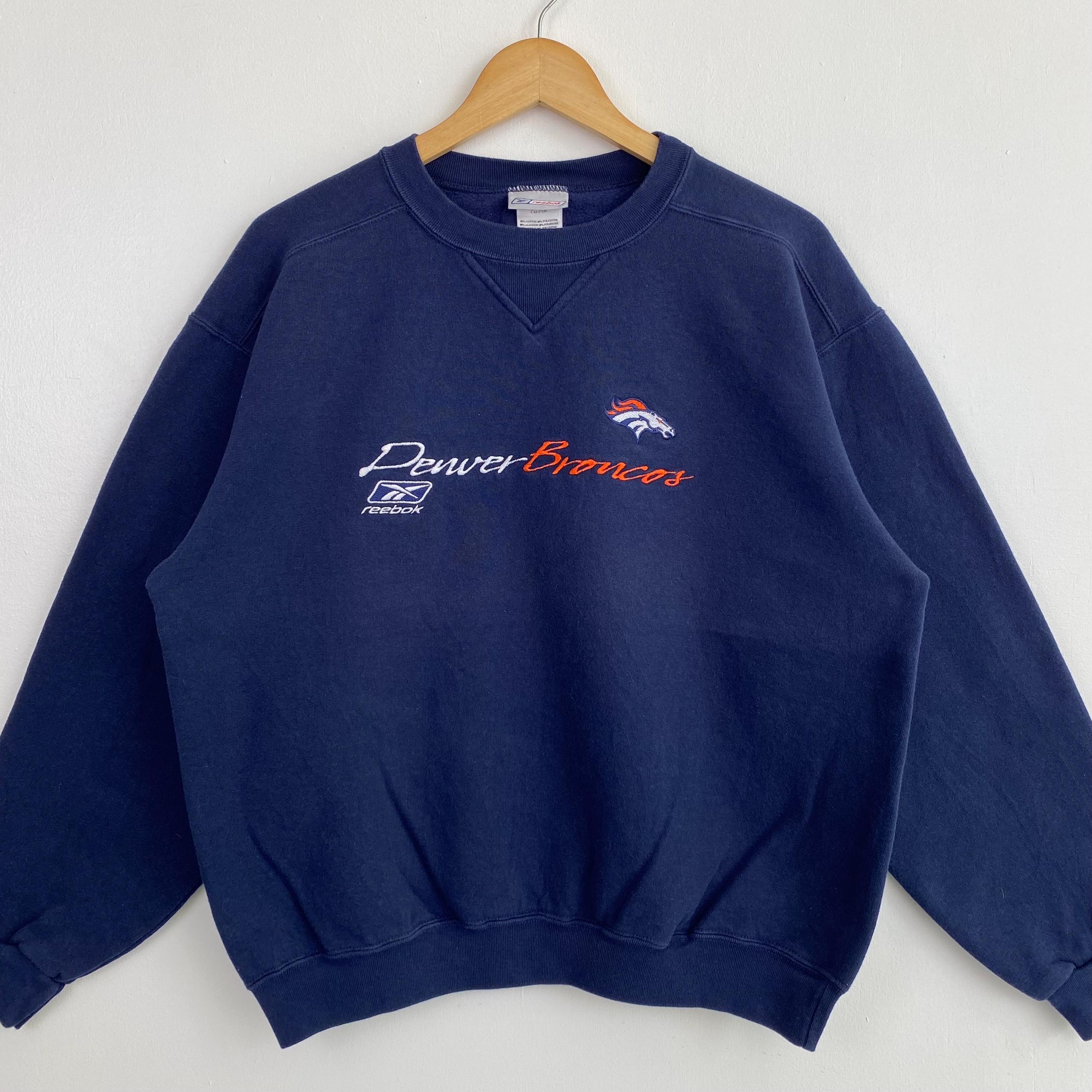 Vintage NFL Denver 'broncos' Crewneck Sweatshirt Embroidery Logo