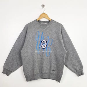 90s NCAA University of North Carolina ‘Tar Heels’ Crewneck Sweatshirt Embroidery Logo Grey Color Men’s M