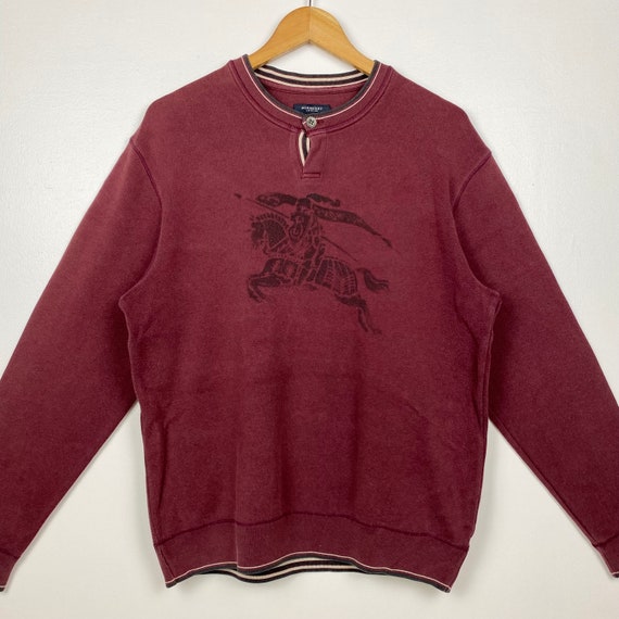 Burberry Sweatshirt Print Logo Red Color Mens L Etsy