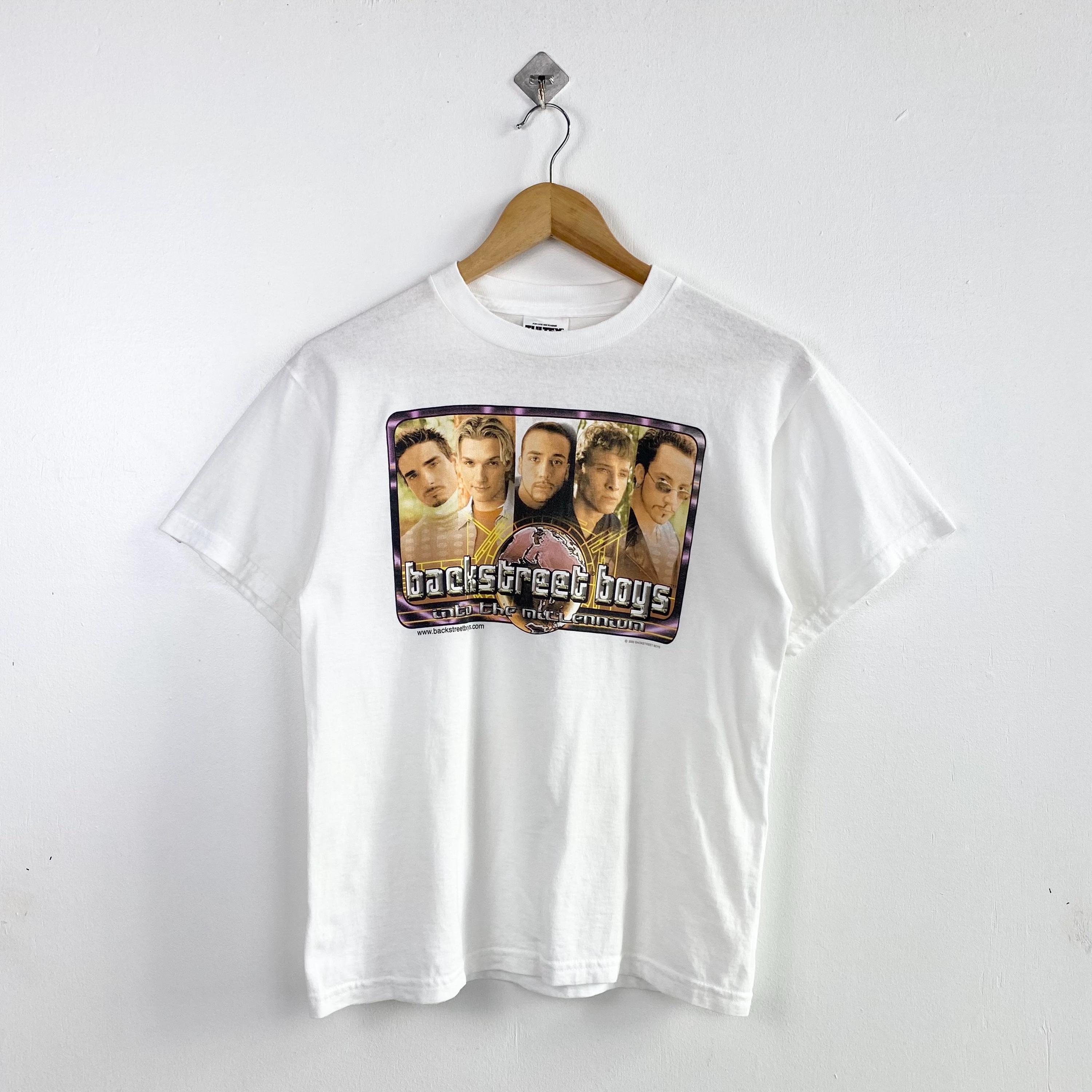 Vintage Backstreet Boys T-shirt - Print Logo - White Color - Kids