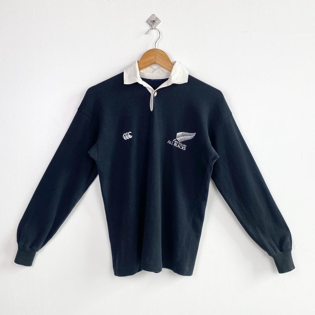 Vintage 90s New Zealand All Blacks Rugby Shirt - Canterbury