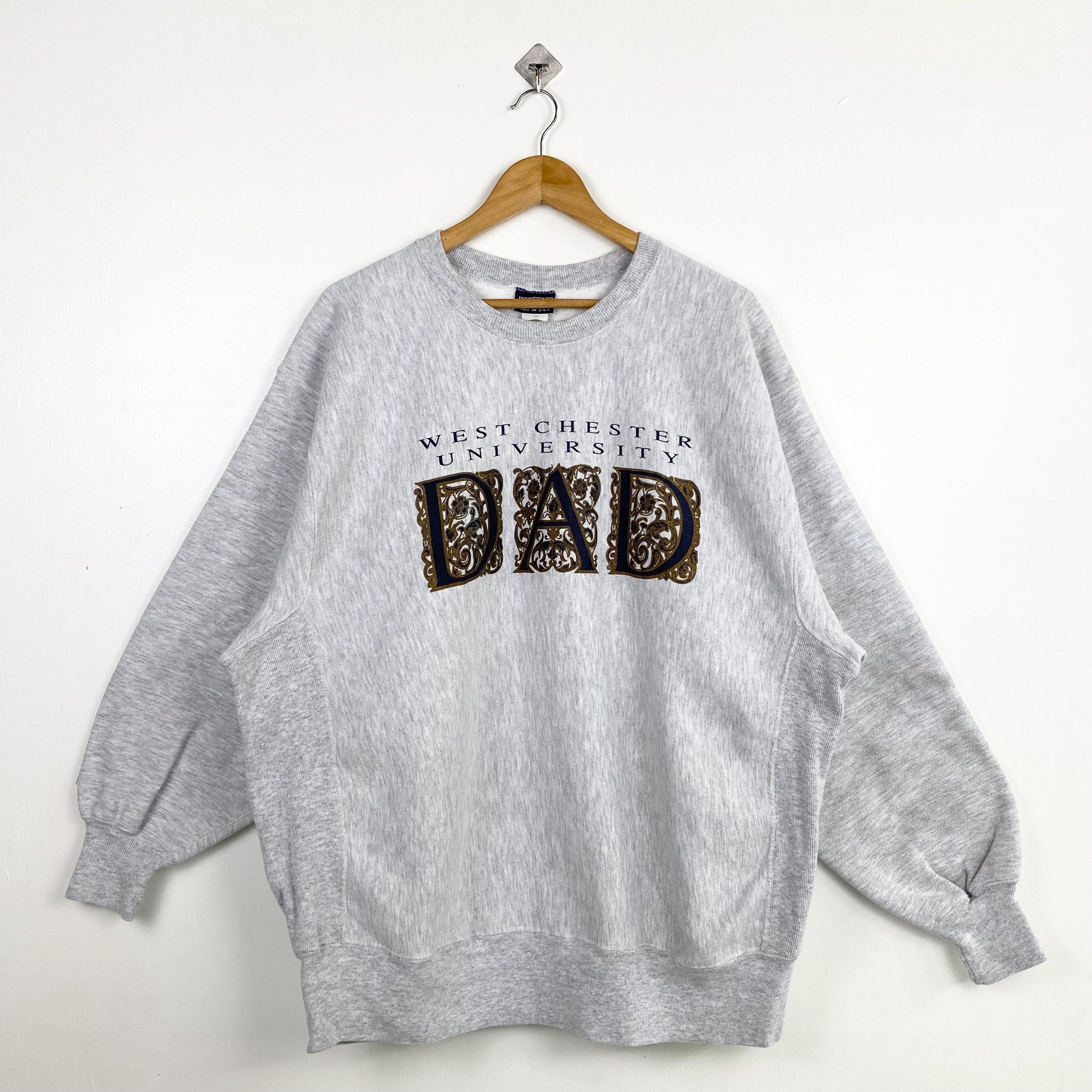 90s NCAA West Chester University 'Golden Rams' Crewneck Sweatshirt Print Logo Grey Color Men's XXL
