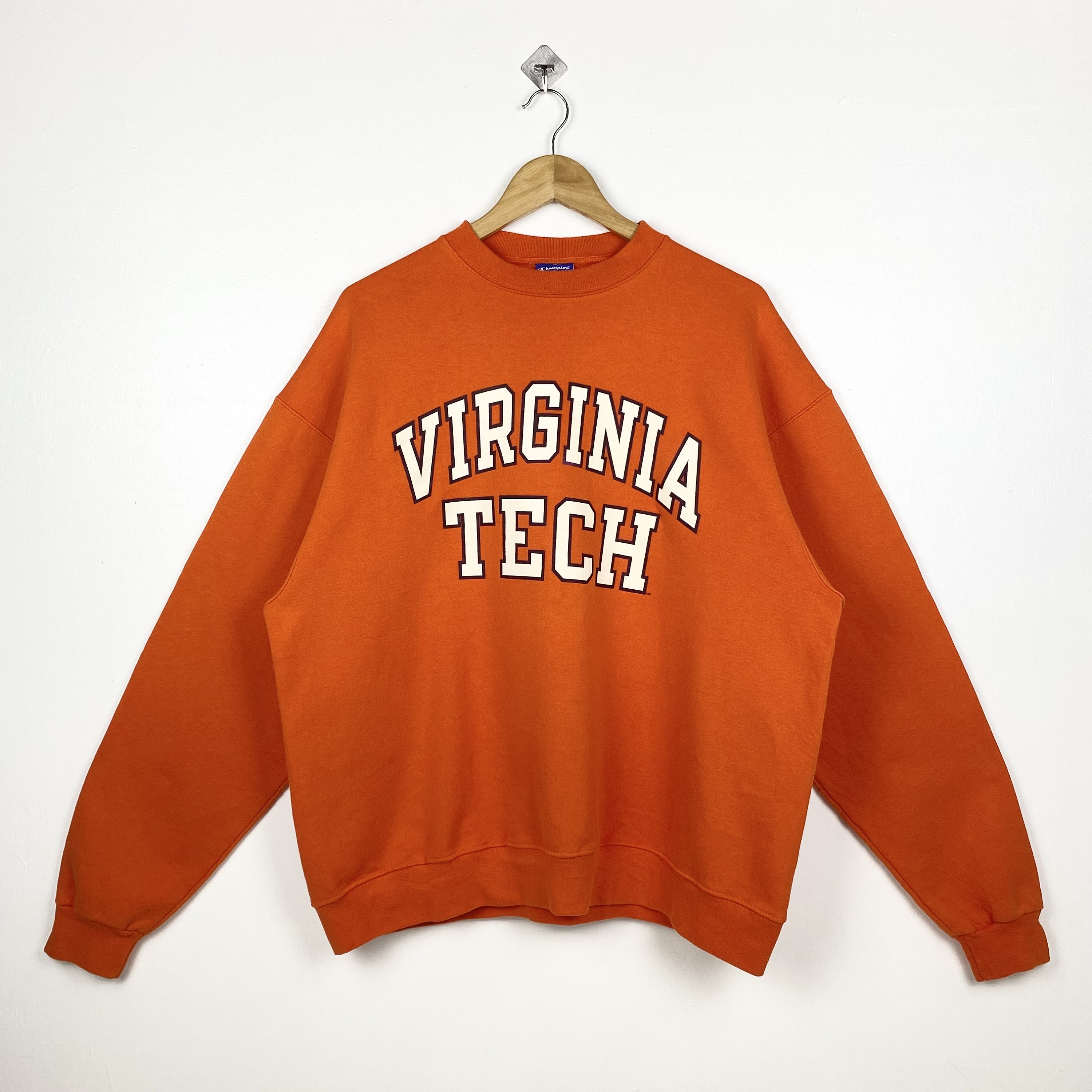 Vintage NCAA Virginia Tech Hokies Crewneck Sweatshirt Print Logo