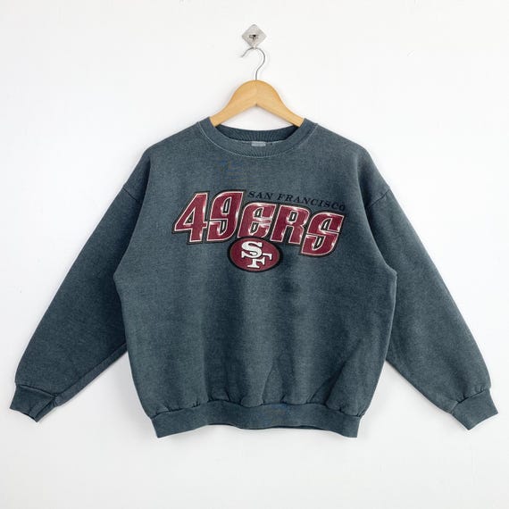 90s NFL San Francisco '49ers' Crewneck Sweatshirt Print Logo