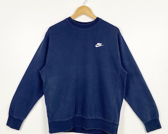 Nike Crewneck Sweatshirt - Embroidery Logo - Blue Color - Men’s L