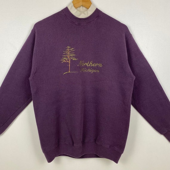 90s Northern Michigan Crewneck Sweatshirt Embroid… - image 2