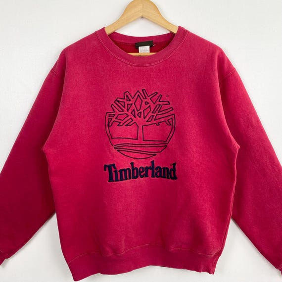 Sudadera vintage Timberland de cuello redondo con logotipo bordado