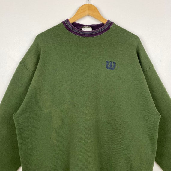 90s Distressed Wilson Crewneck Sweatshirt Embroid… - image 3