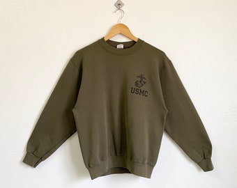 USMC United State Marine Corp  Crewneck Military Sweater Sweatshirt Vintage!