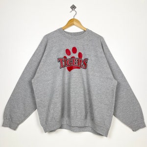 Vintage Clemson University Tigers Crewneck Sweatshirt Print Logo Grey Color Men’s XXL