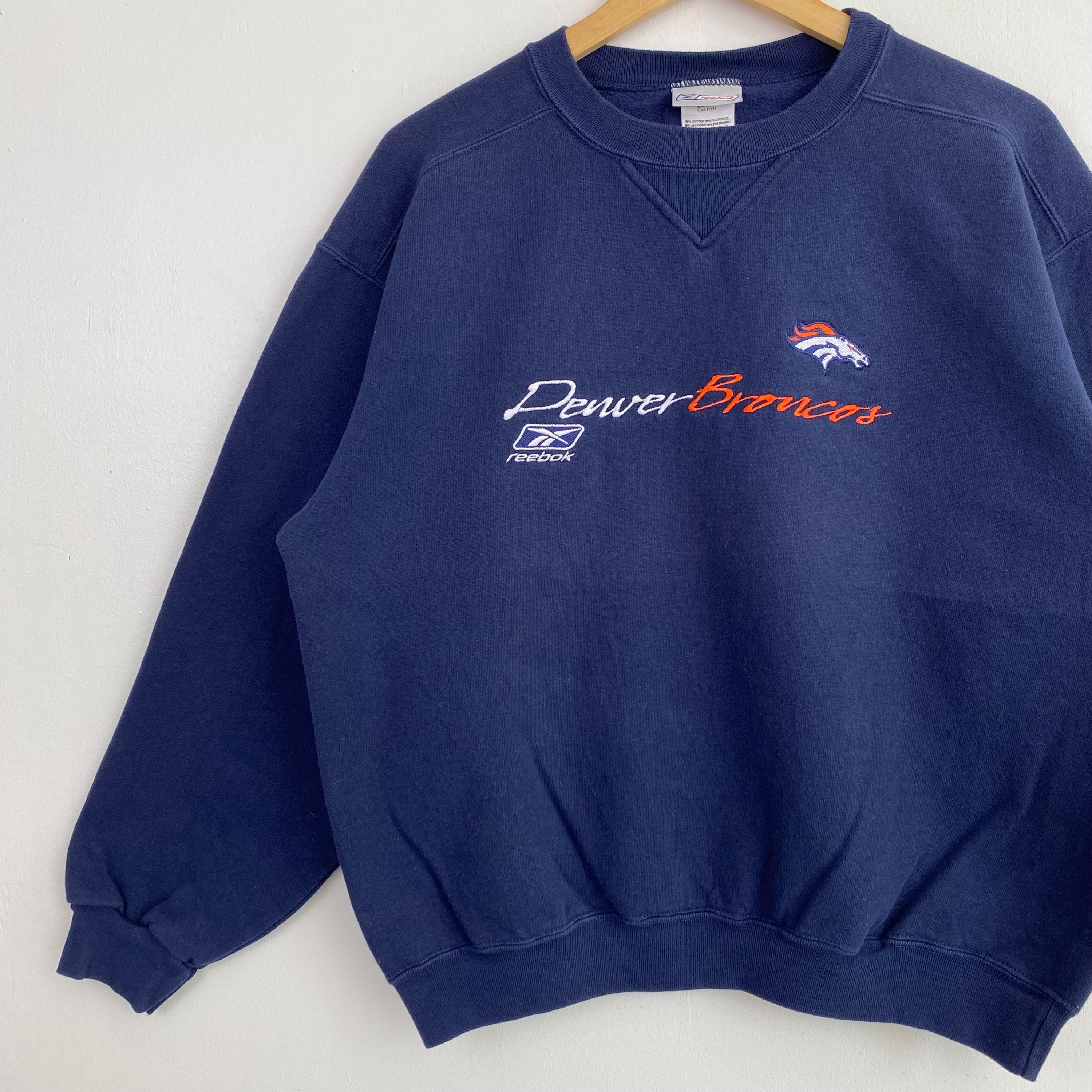 Vintage NFL Denver 'broncos' Crewneck Sweatshirt Embroidery Logo