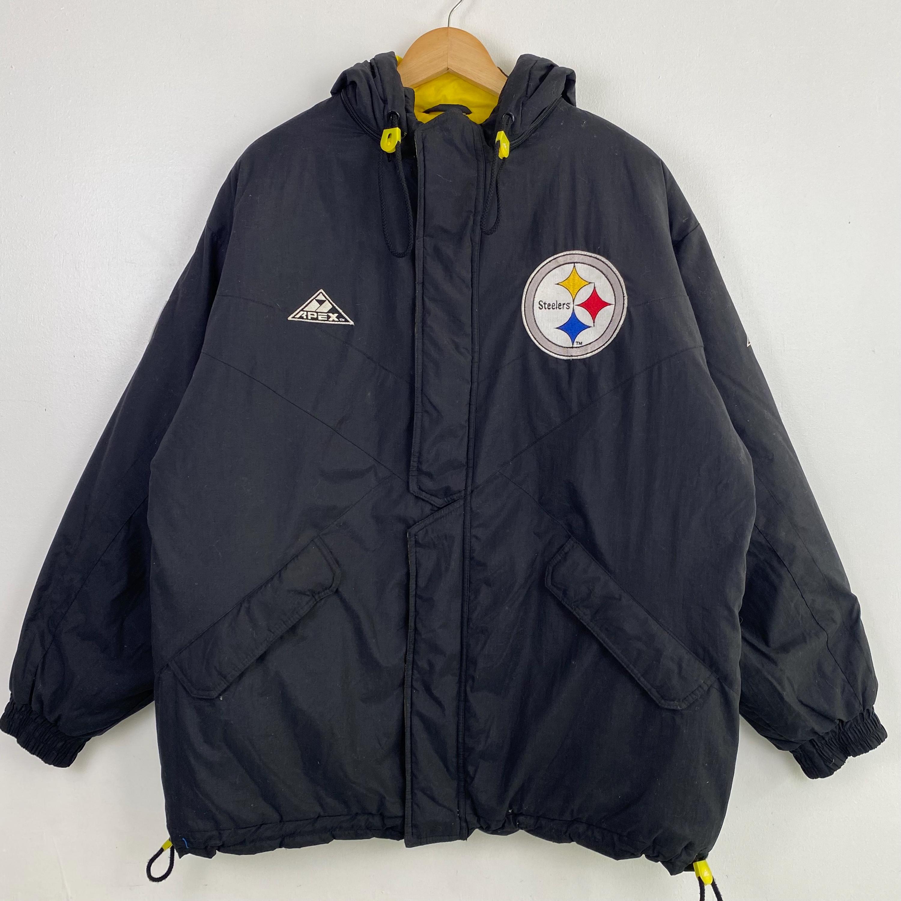 90s NFL Pittsburgh 'steelers' Jacket Embroidery Logo Black Color