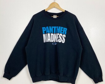 Panther Madness Crewneck Sweatshirt Print Logo Black Color Men’s XL