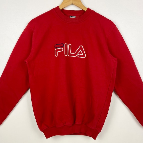 Fila sweatshirt mens red clearance