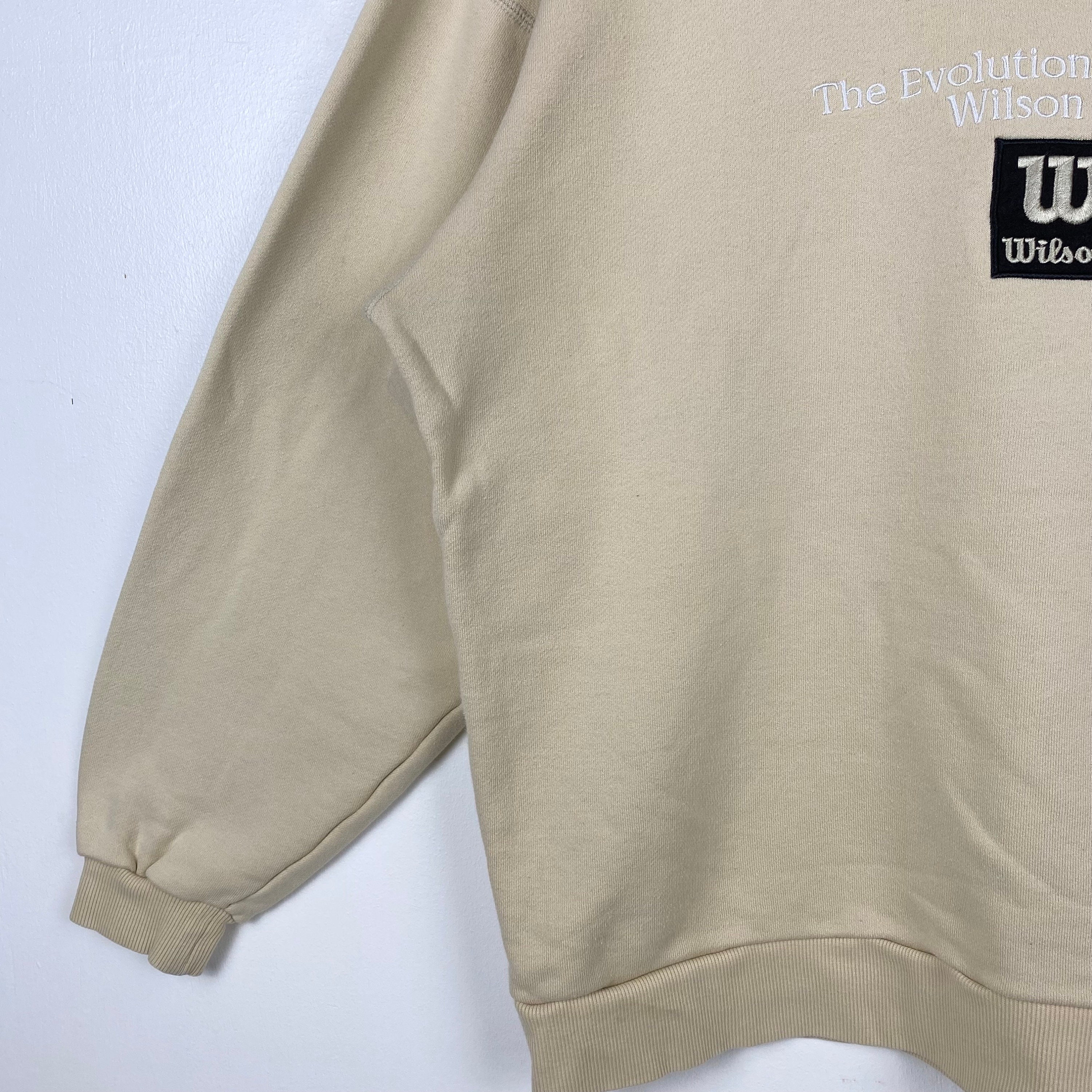 90s Wilson Crewneck Sweatshirt Embroidery Logo Brown Color 90s Wilson Crewneck Sweatshirt Embroidery Logo Brown Color