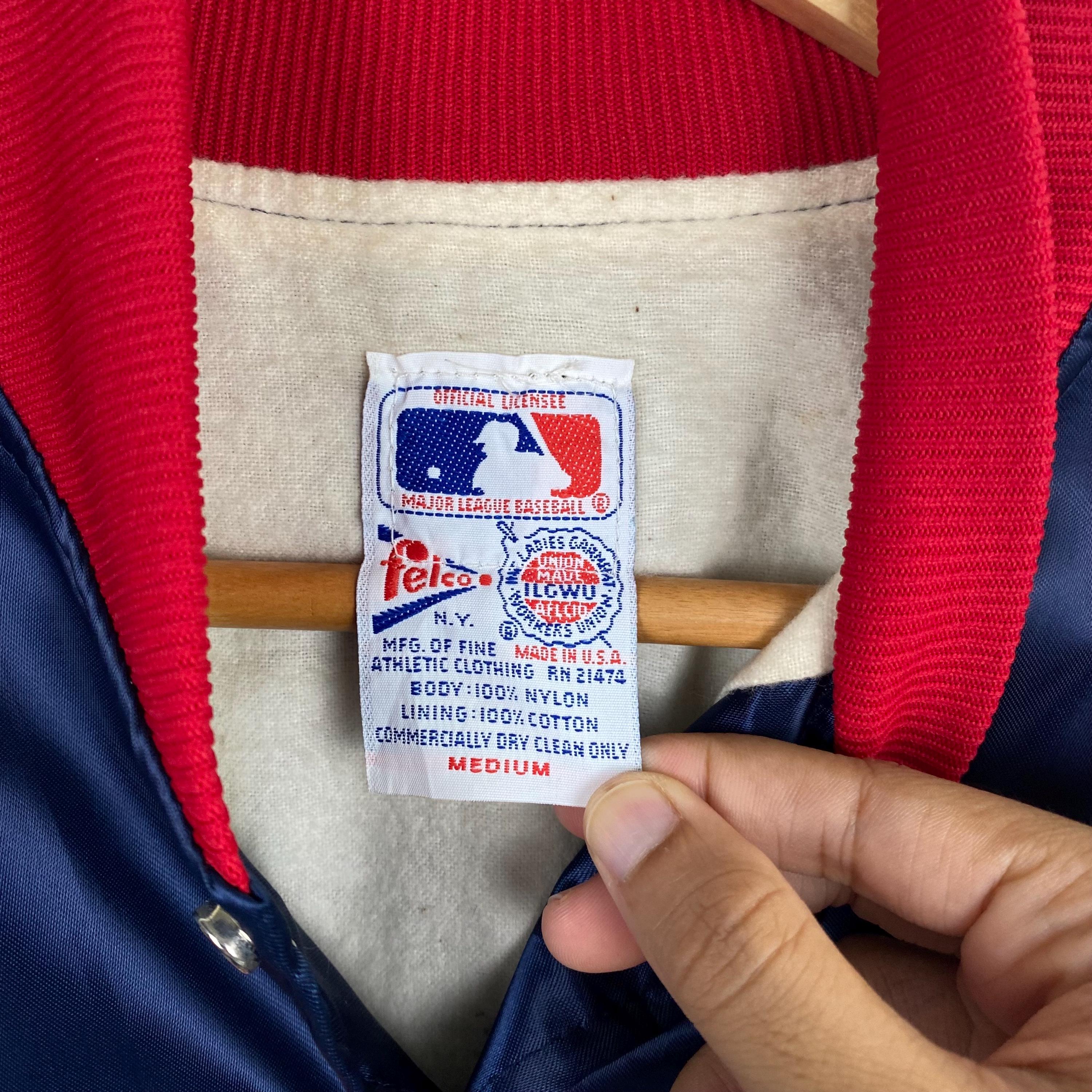 80s MLB Los Angeles 'angels' Satin Jacket Patch Logo Blue Color