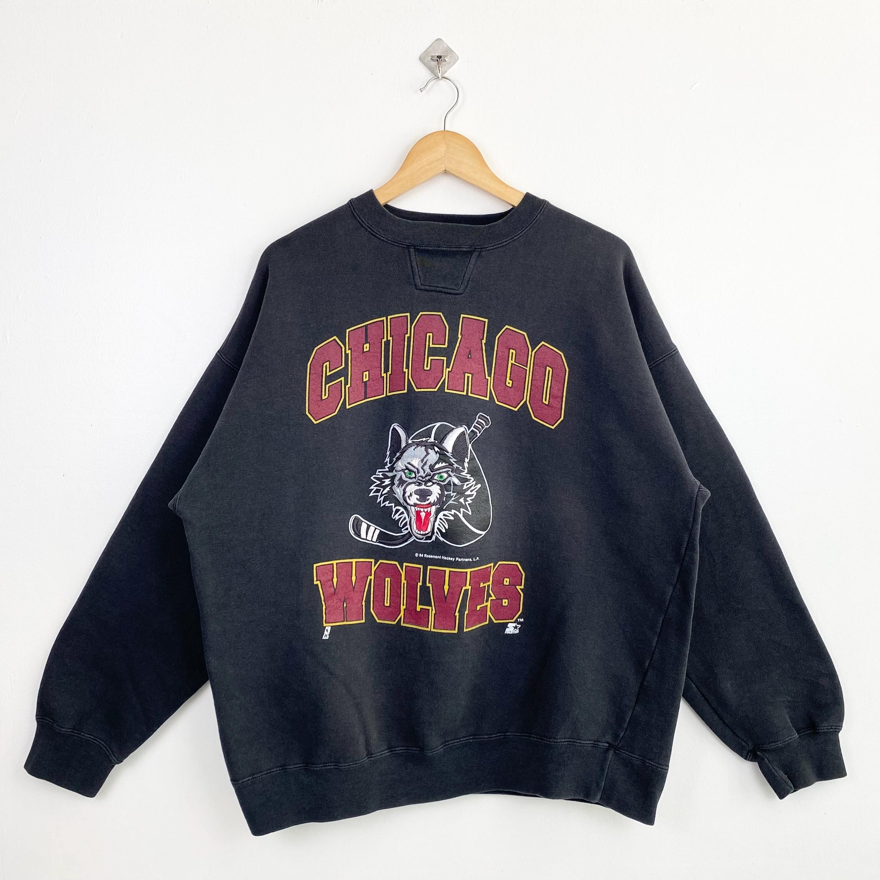 NHL 狼　シカゴウルブズ　スウェット　90s ヴィンテージ Vintage Chicago Wolves Lee Sports Crewneck Sweatshirt Size