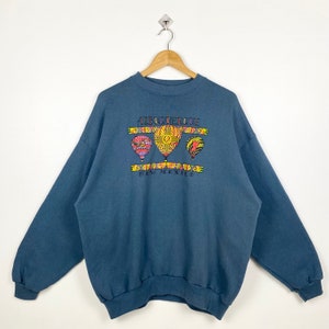 90s Albuquerque New Mexico Crewneck Sweatshirt Print Logo Blue Color Men’s XL