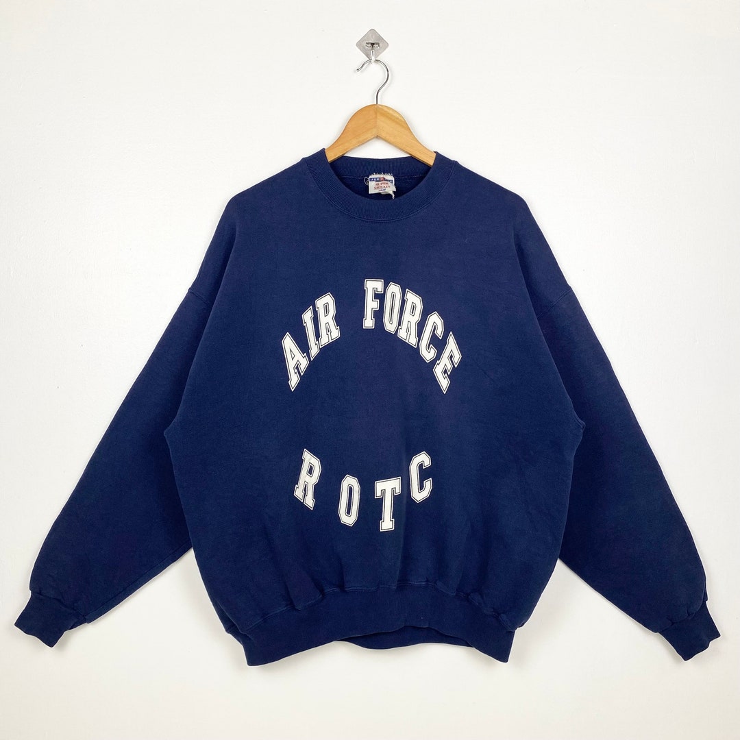 【DISCERNMENT】Vintage printing air force sweat shirt Vintage 40s Single V Military Base U.S Air Force Sweatshirt