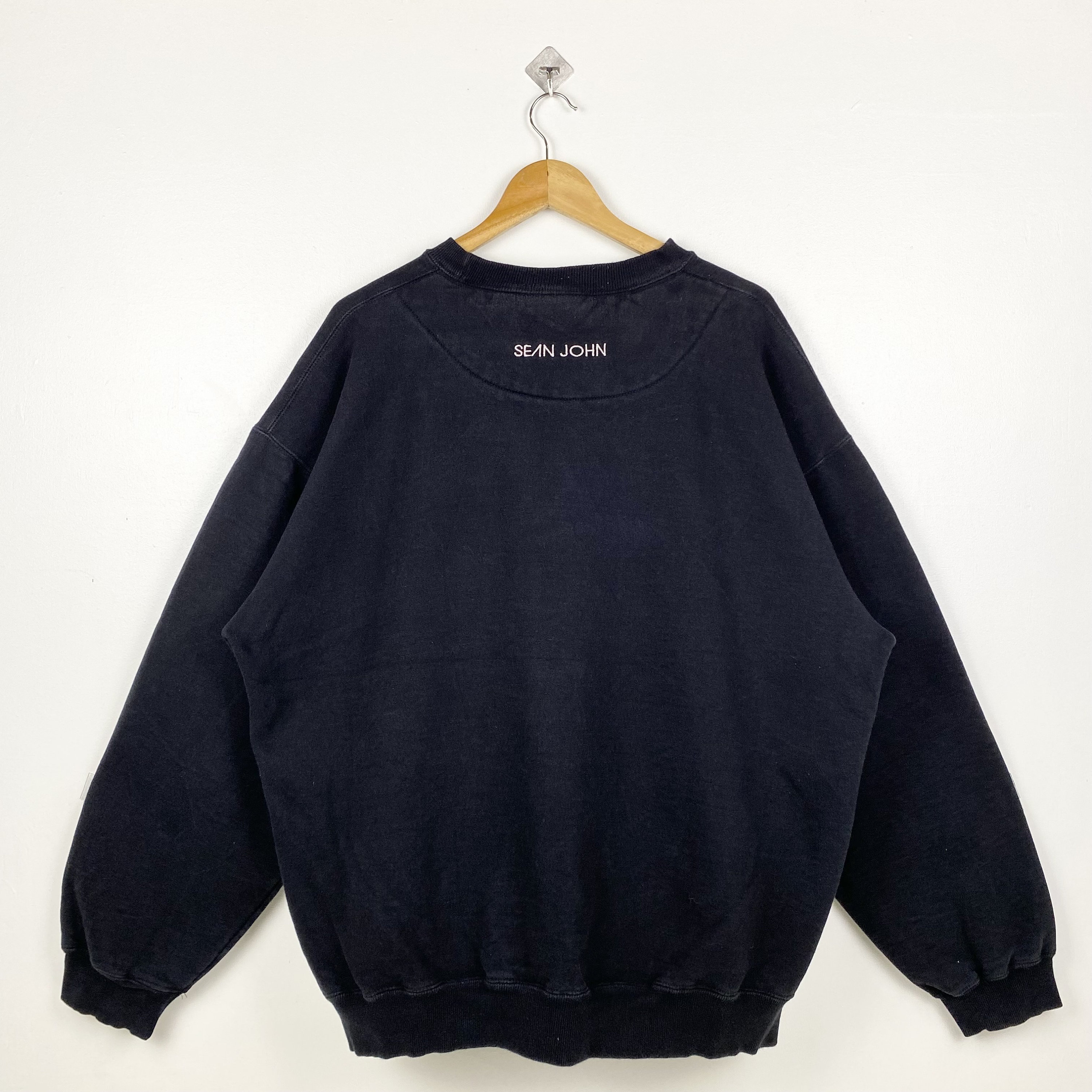 Vintage Sean John Collection Crewneck Sweatshirt Embroidery Logo Black Color Mens XXL Etsy Israel
