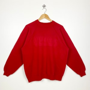 90s California State University, Fresno Bulldogs Crewneck Sweatshirt Red Color Men’s XL