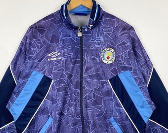 90s Manchester City F.C. Track Top Jacket Embroidery Logo 90s Manchester City F.C. Track Top Jacket Embroidery Logo