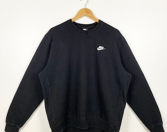 Vintage Nike Crewneck Sweatshirt Embroidery Logo Black Color Men’s XL