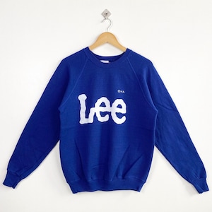 90s Lee Crewneck Sweatshirt Print Logo Blue Color Men’s M
