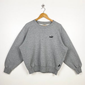 Vintage Puma Crewneck Sweatshirt Embroidery Logo Grey Color Men’s L