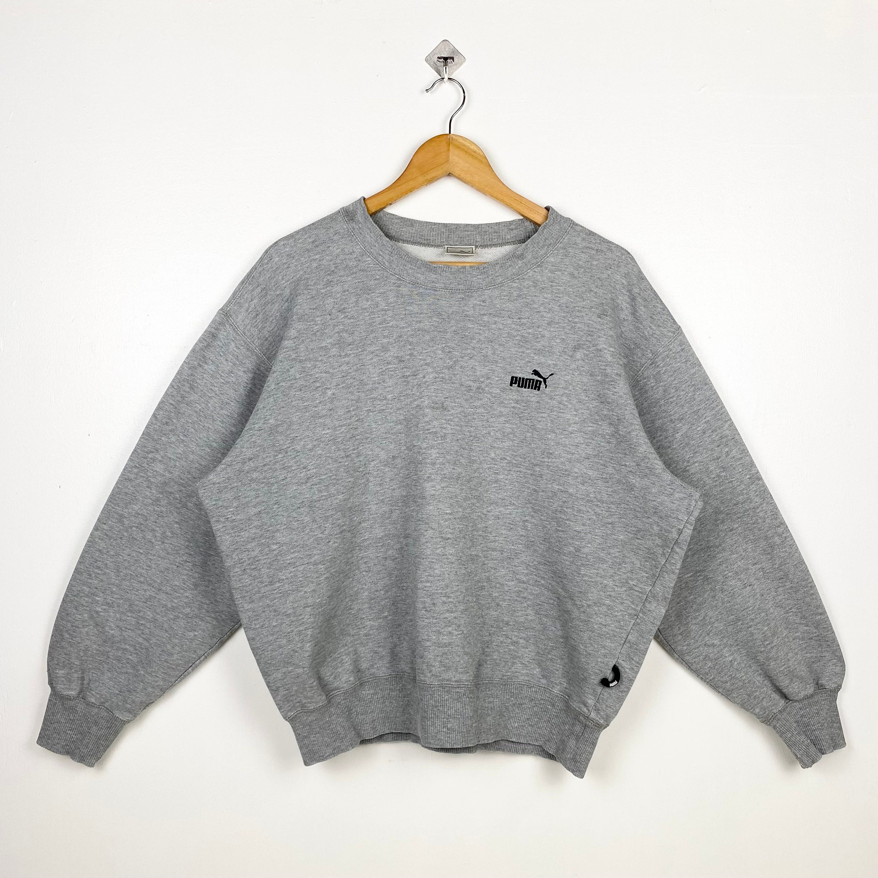 Vintage Puma Crewneck Sweatshirt Embroidery Logo Grey Color Mens L Etsy UK