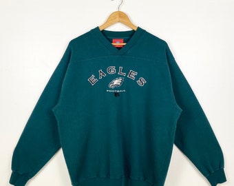 Vintage NFL Philadelphia 'Eagles' Sweatshirt Borduurlogo Grijze Kleur Heren L