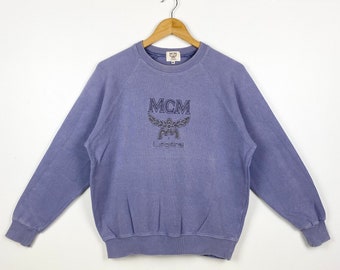 90s MCM Legere Crewneck Sweatshirt Embroidery Logo Blue Color Men’s Fit S