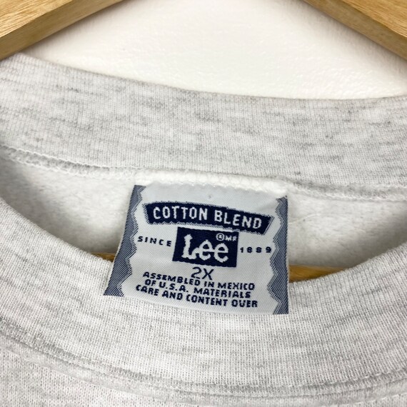 90s Lee COTTON BLEND made in usa トレーナー Vintage 90s Lee Kansas USA Sweatshirt - Faded Blue Crewneck