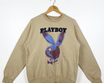 Playboy Crewneck Sweatshirt Print Logo Brown Color Men’s L