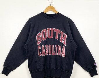 Vintage NCAA University of South Carolina ‘Gamecocks’ Crewneck Sweatshirt Print Logo Black Color Men’s S