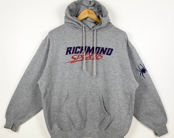 vintage NCAA University of Richmond « Spiders » Sweat à capuche avec logo imprimé gris Homme M