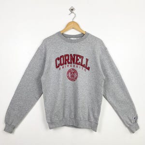 Vintage NCAA Cornell University ‘Big Red’ Crewneck Sweatshirt Print Logo Grey Color Men’s M